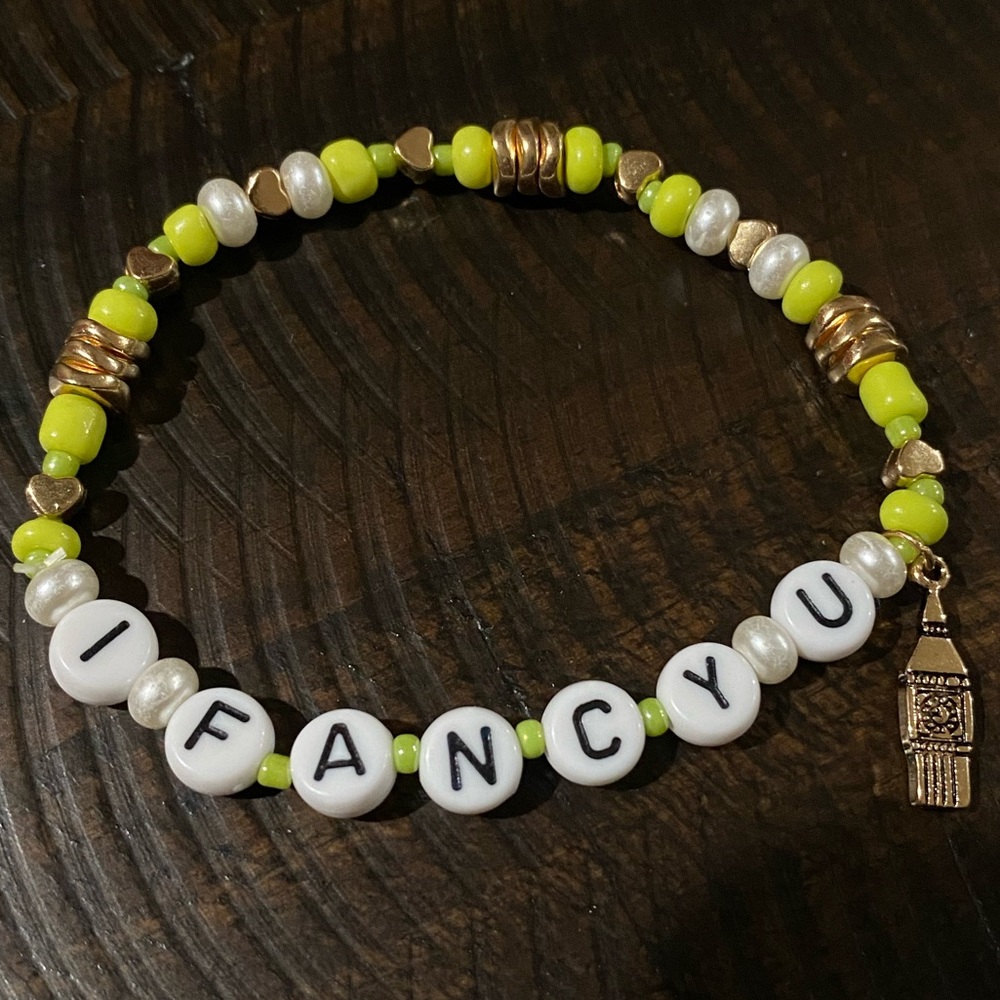 Taylor Swift Eras Tour Friendship Bracelet Lover Album Pearl & Gold Lover Charm